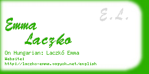 emma laczko business card